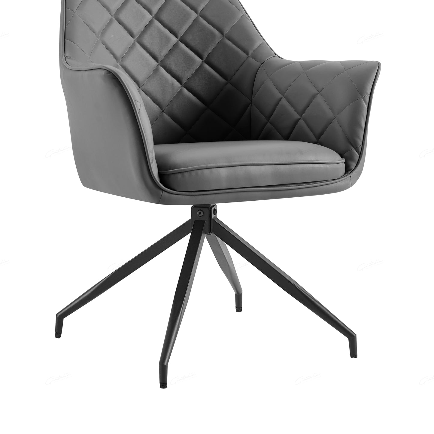 Azure Chair Grey -set of 2 - Faux Leather