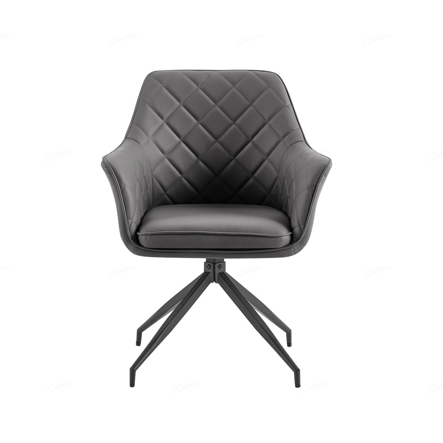 Azure Chair Grey -set of 2 - Faux Leather