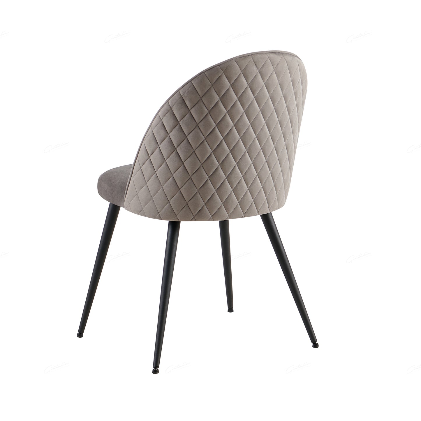 Zita Chair - Grey Velvet set of 2