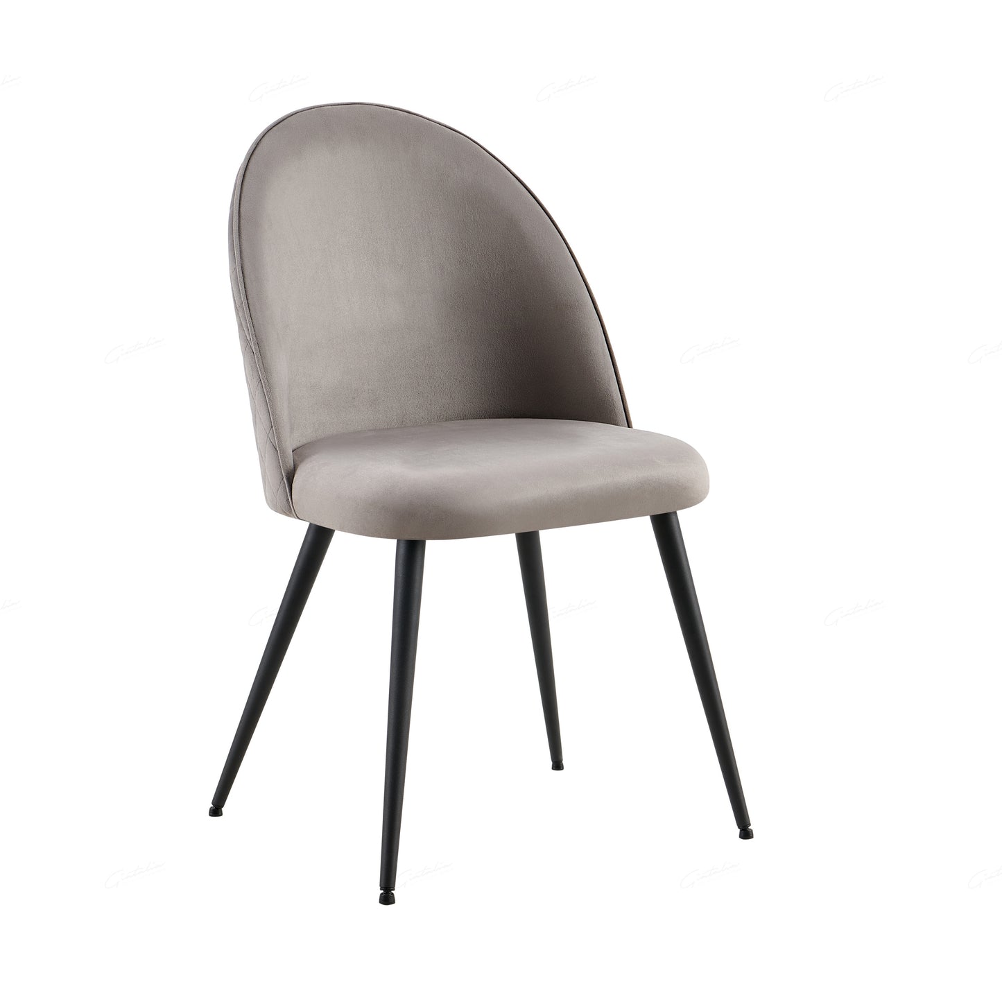Zita Chair - Grey Velvet set of 2