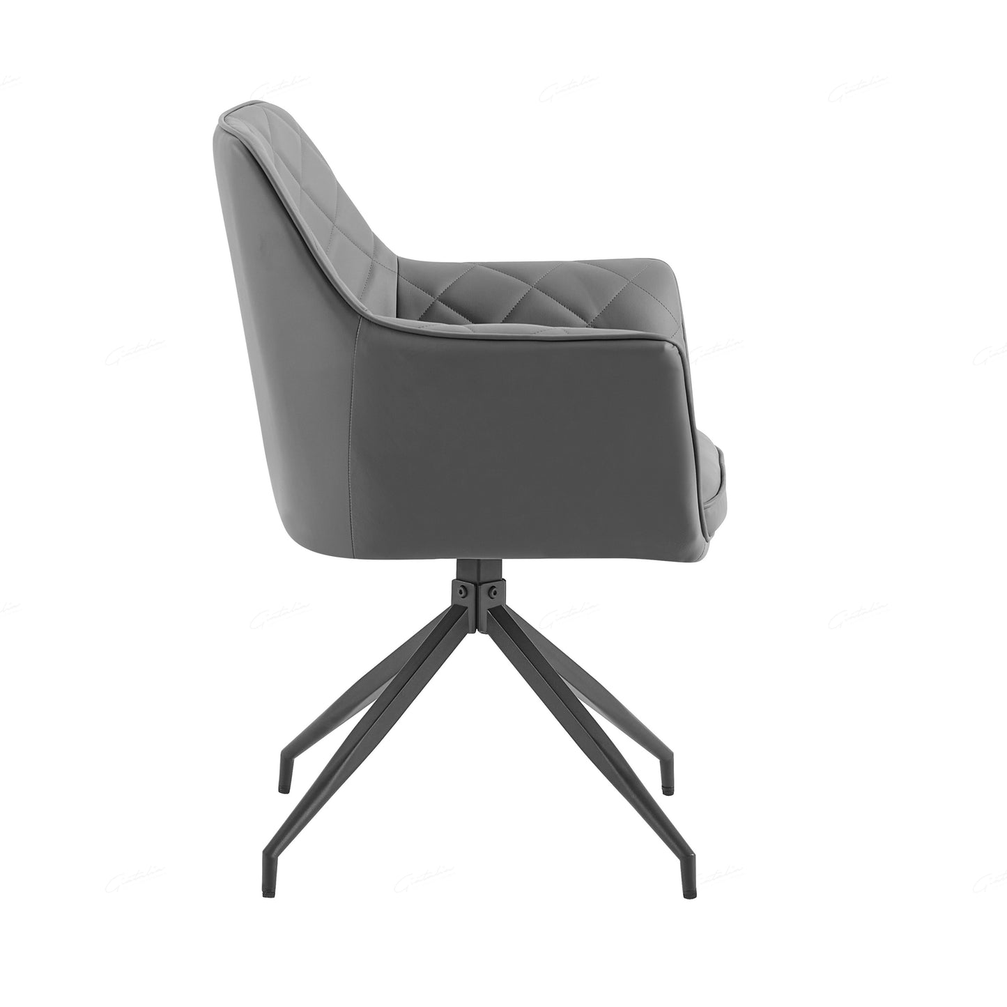 Azure Chair Grey -set of 2 - Faux Leather