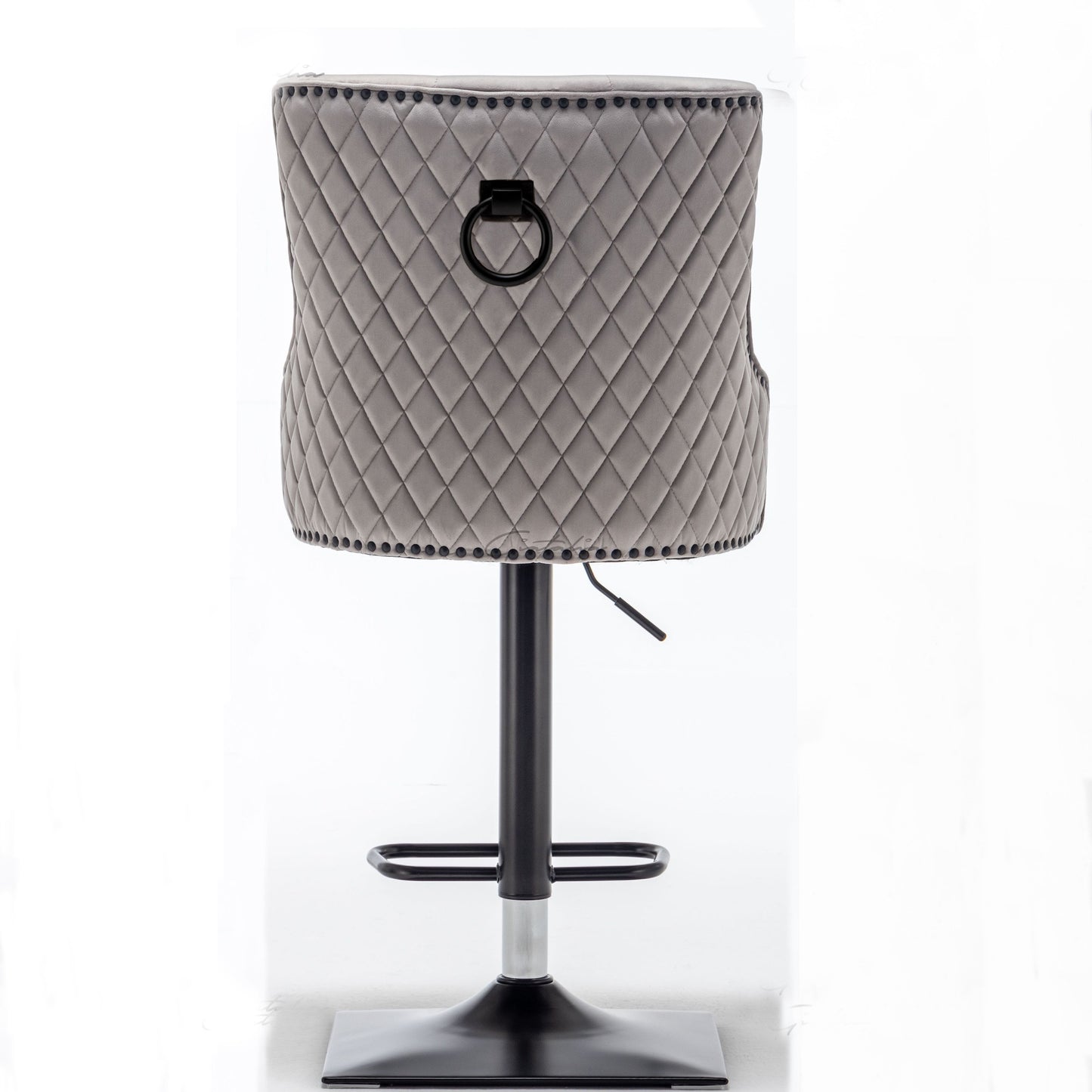 Cambridge Barstool with Knocker- Light Grey