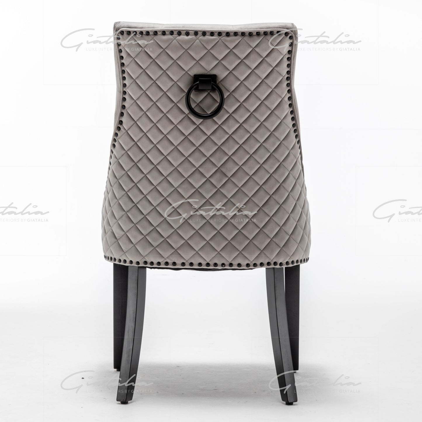 Cambridge Round Knocker Chair - Shadow Edition - Light Grey - set of 2