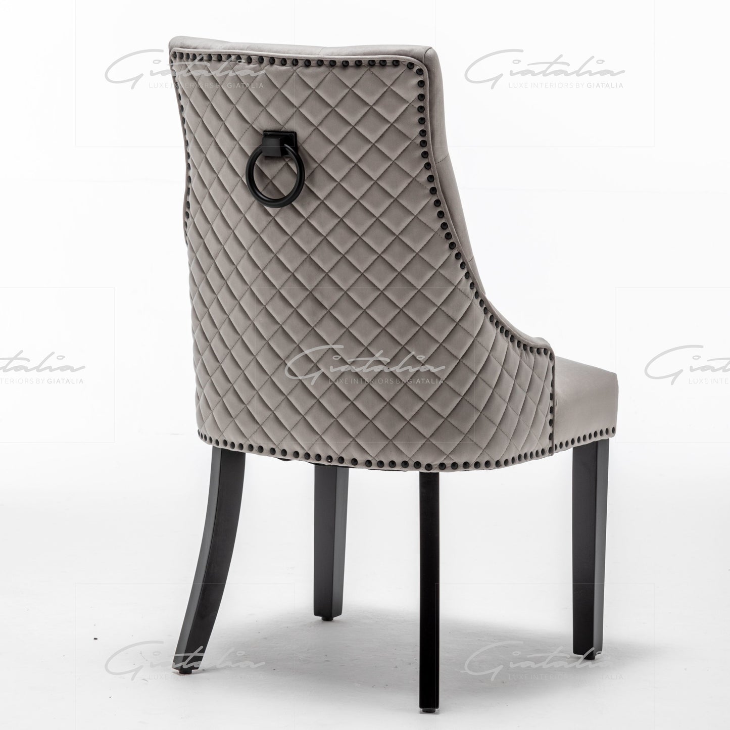 Cambridge Round Knocker Chair - Shadow Edition - Light Grey - set of 2