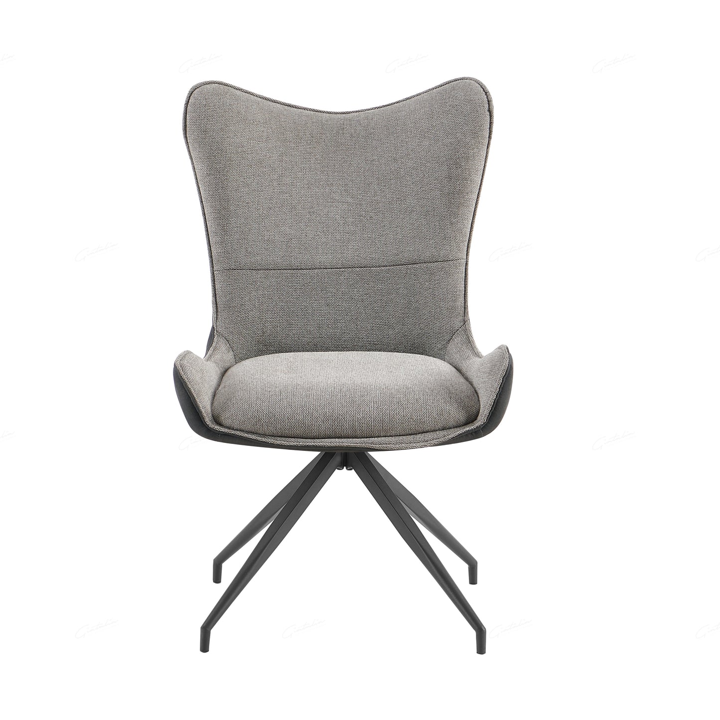 Cayman Chair - Grey Contrasting Fabric - Set of 2