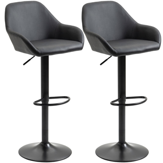 Dark Grey Modern Bar Stools/Dining Chair/Office Chair Set of 2
