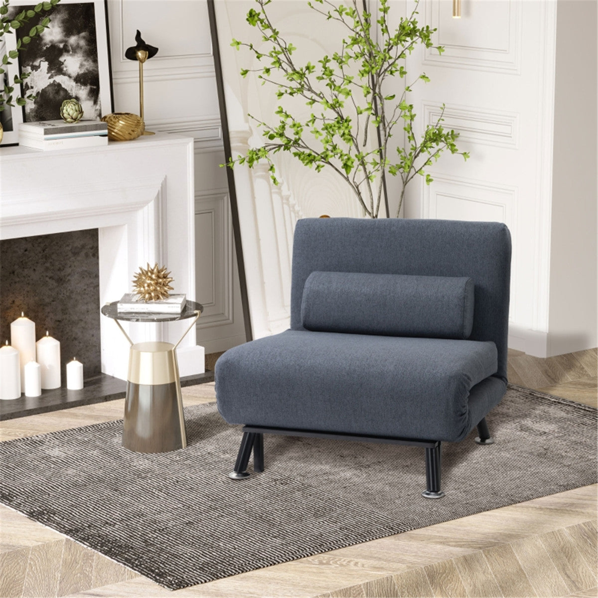 Dark Grey Sofa Chair /Single sofa bed