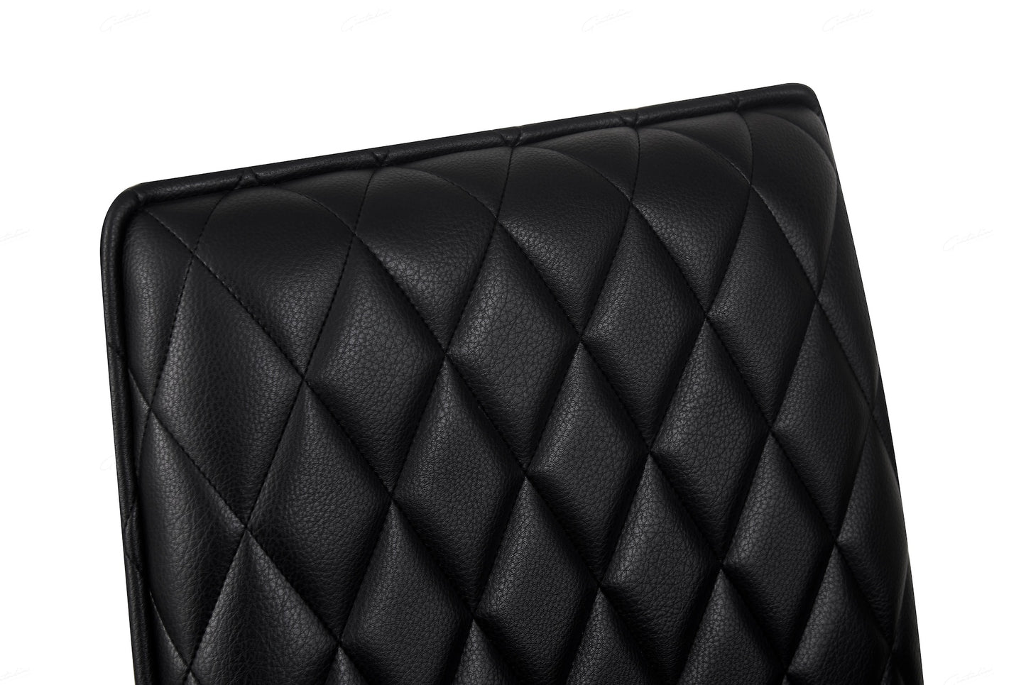 Eclat Dinning Chair - Black Faux Leather -set of 2