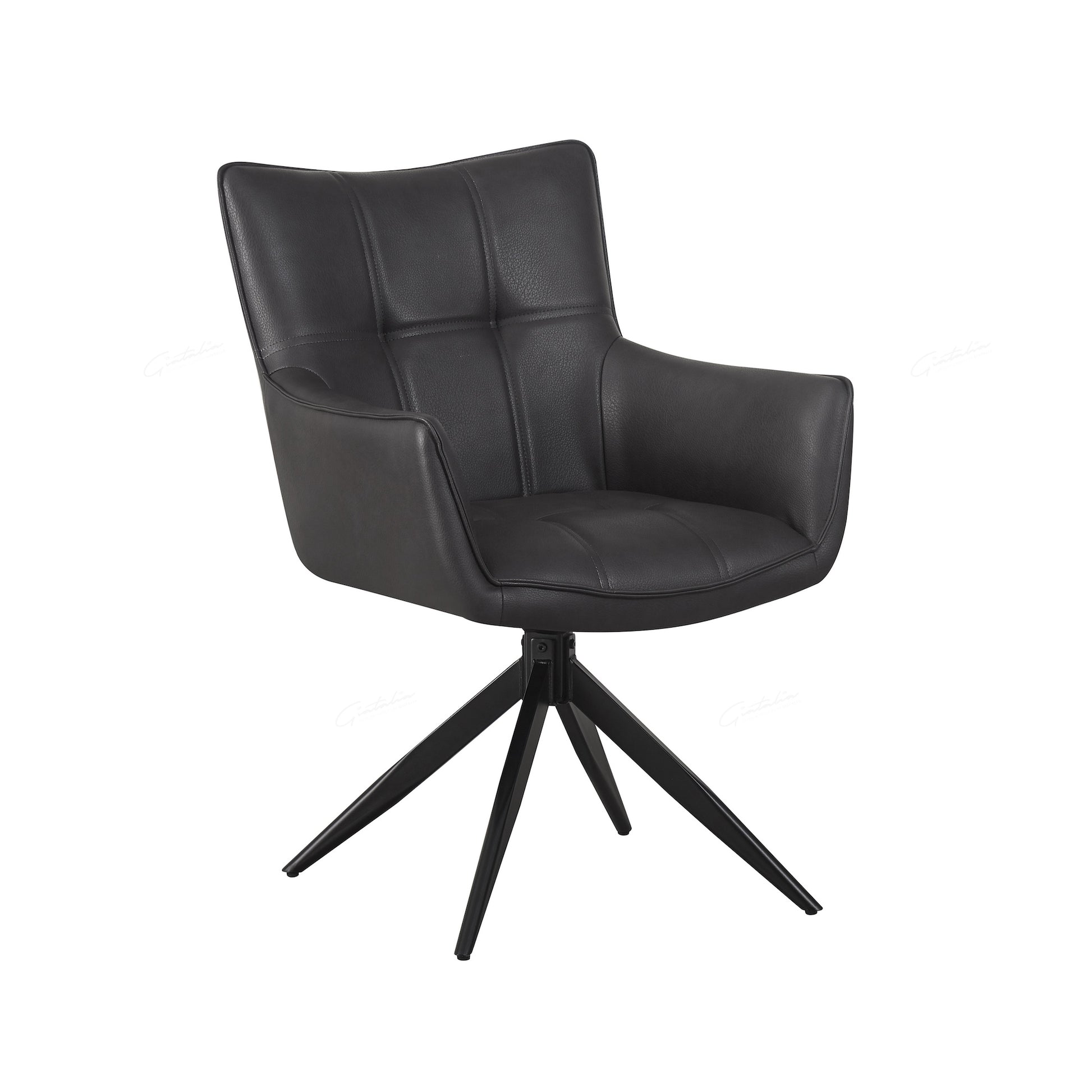 Dark Grey Dinning Chair Leather