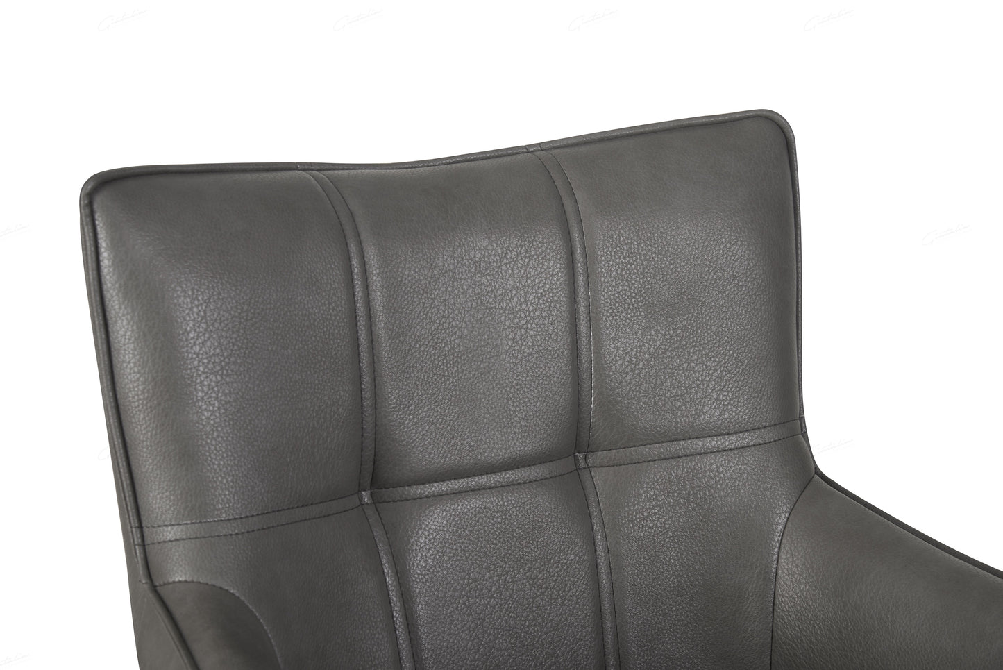 Franca Dinning, Lounge Chair - Storm Grey Faux Leather - set of 2