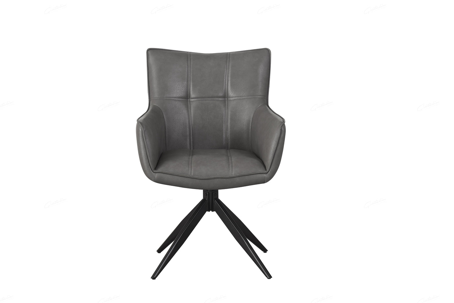 Franca Dinning, Lounge Chair - Storm Grey Faux Leather - set of 2