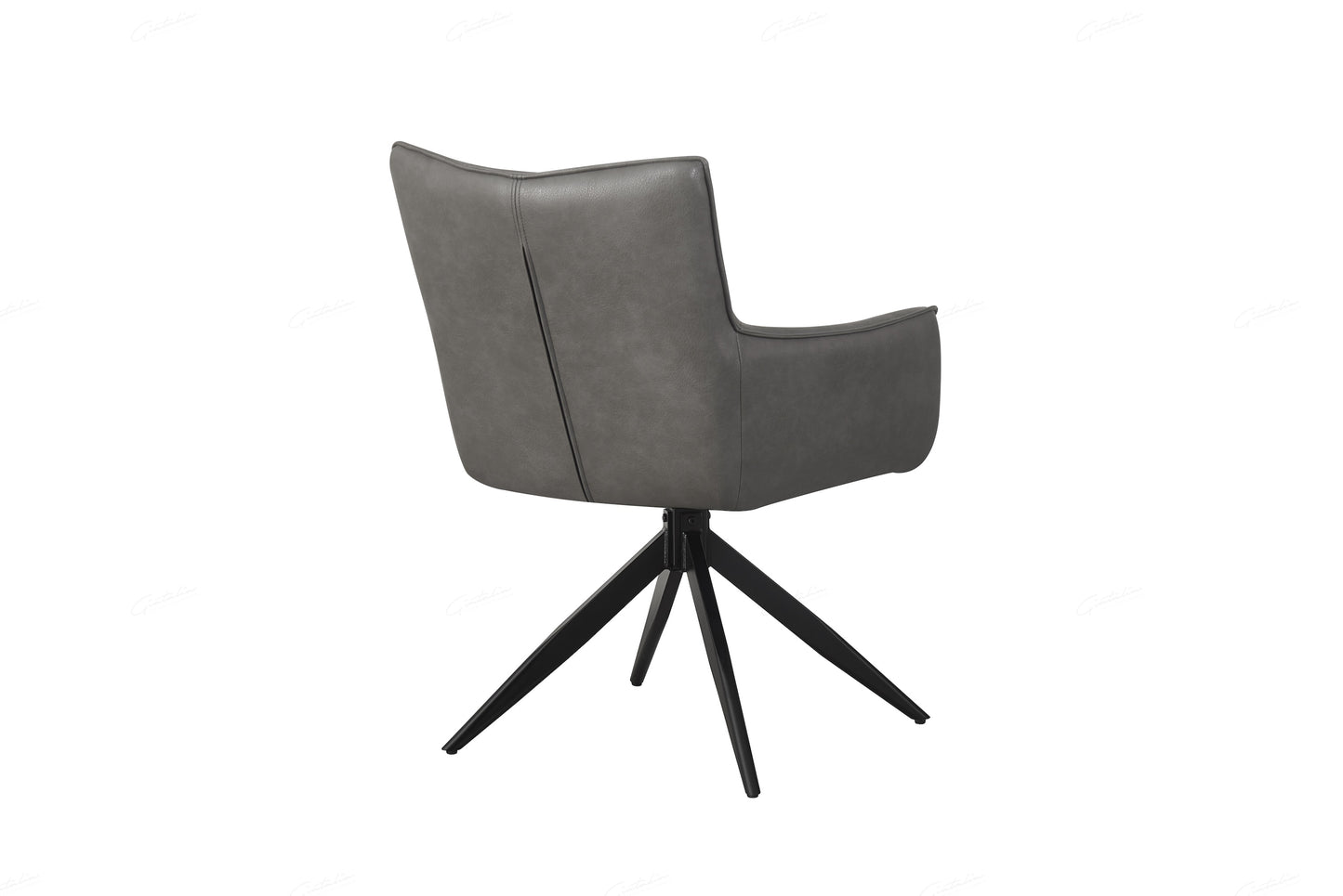 Franca Dinning, Lounge Chair - Storm Grey Faux Leather - set of 2