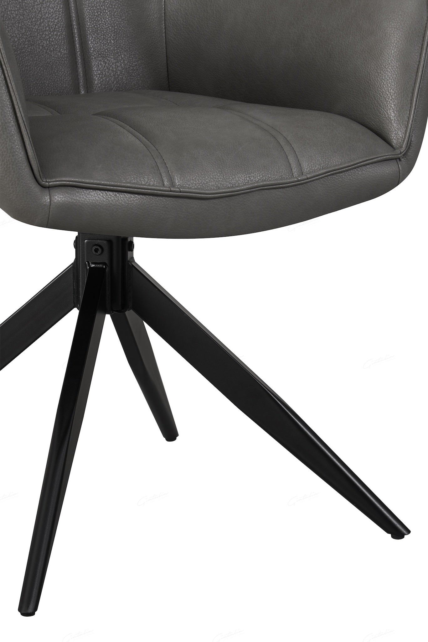 Franca Dinning, Lounge Chair - Storm Grey Faux Leather - set of 2