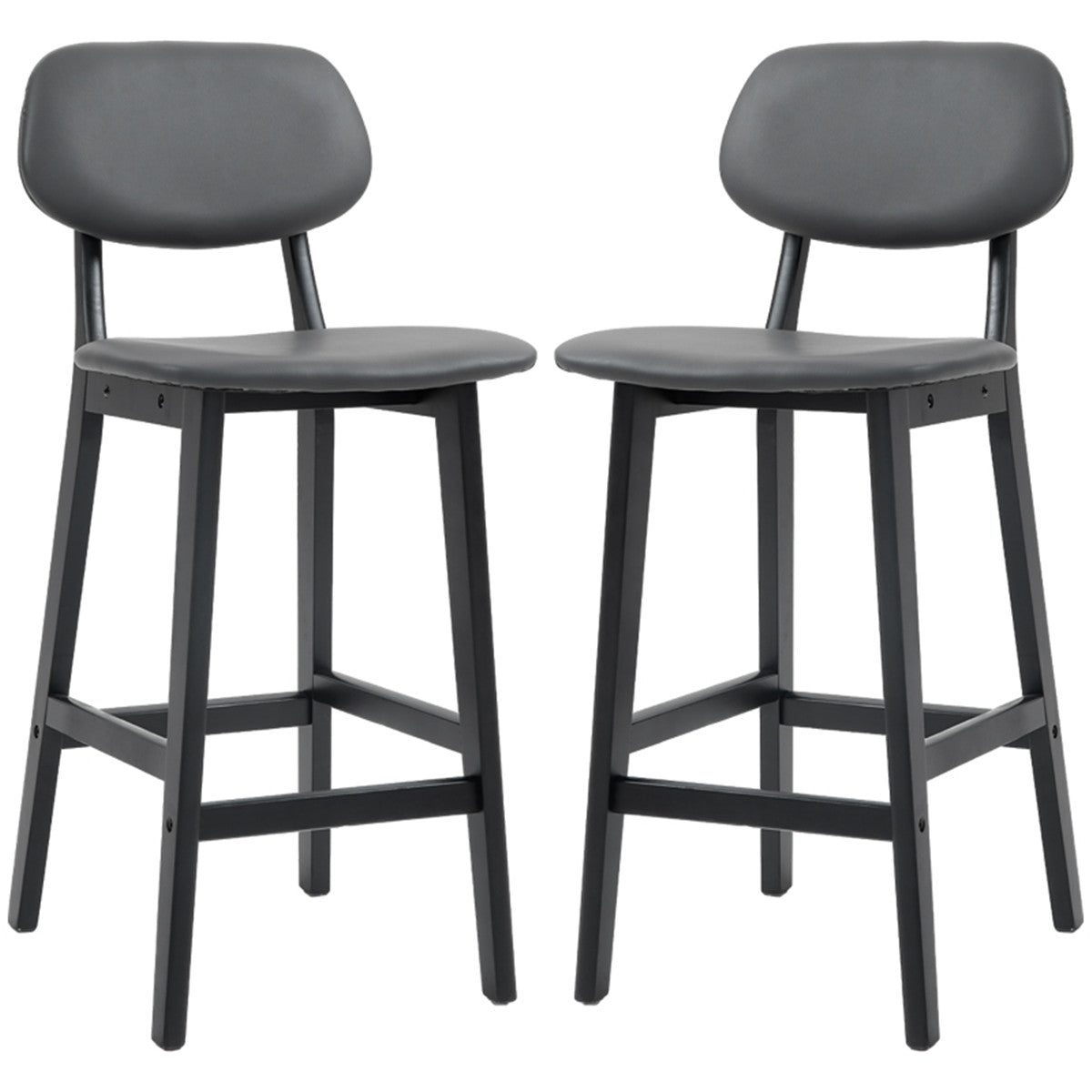 Grey Bar Stools/Dining Chair Set of 2