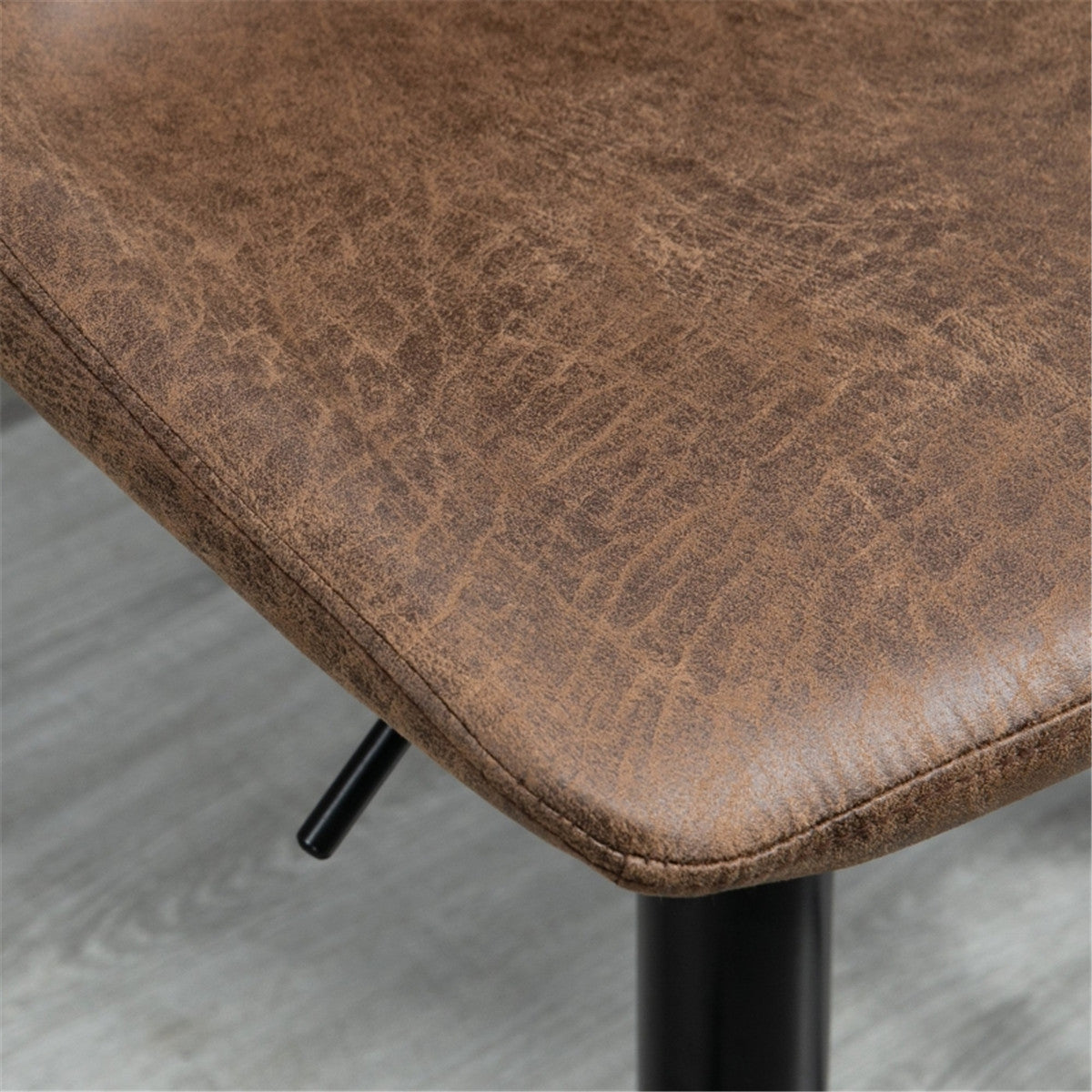 HOMCOM Bar Stools Set of 2, Swivel Counter,  Brown