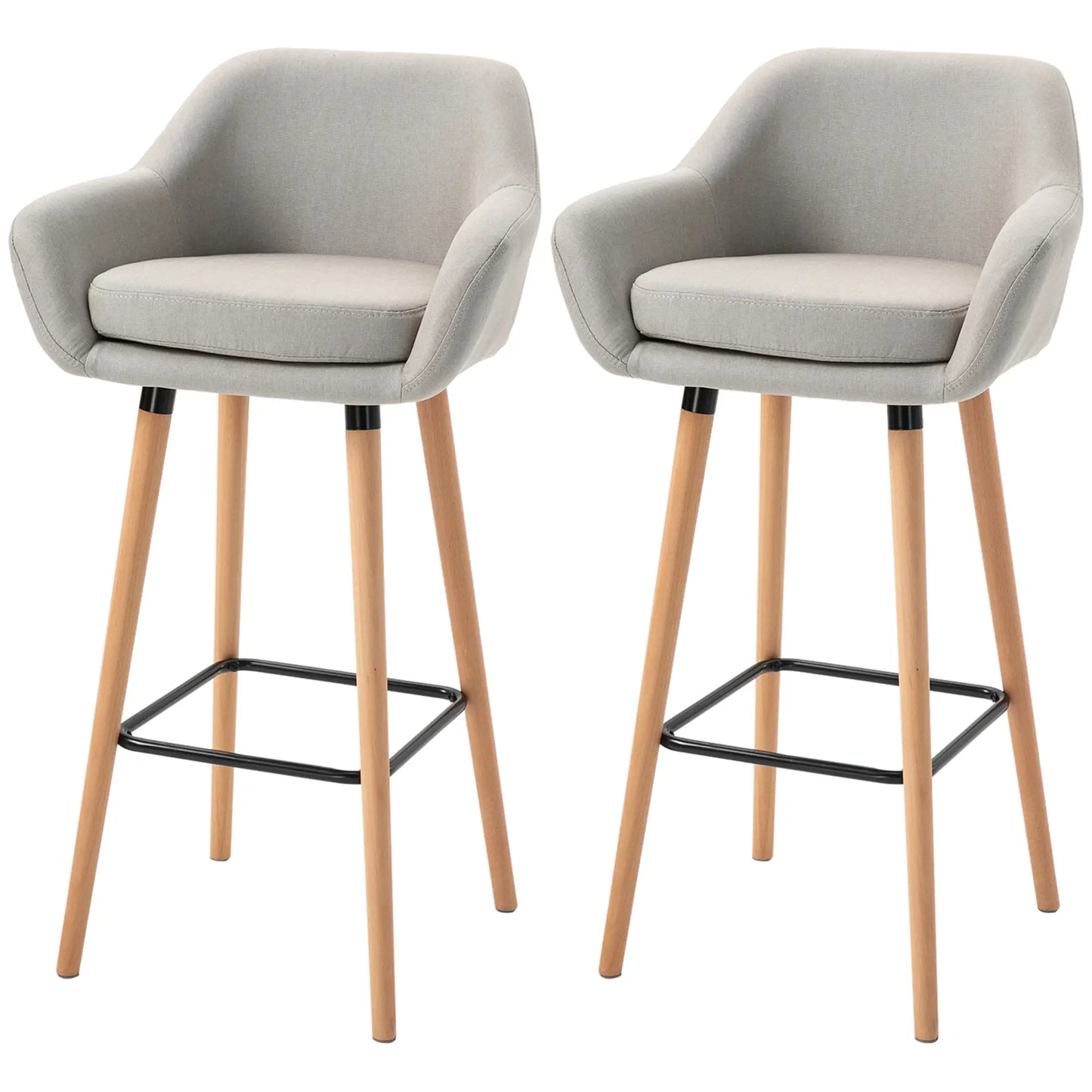 Bar Stools Beige Light brown legs modern new