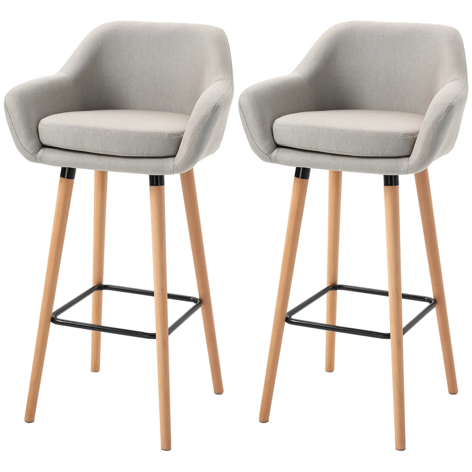 Bar Stools Beige Light brown legs modern new