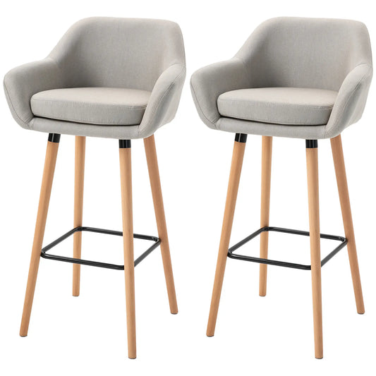 Bar Stools Beige Light brown legs modern new