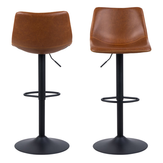 I_Oregon Bar Stool in Brown leather, One supplied