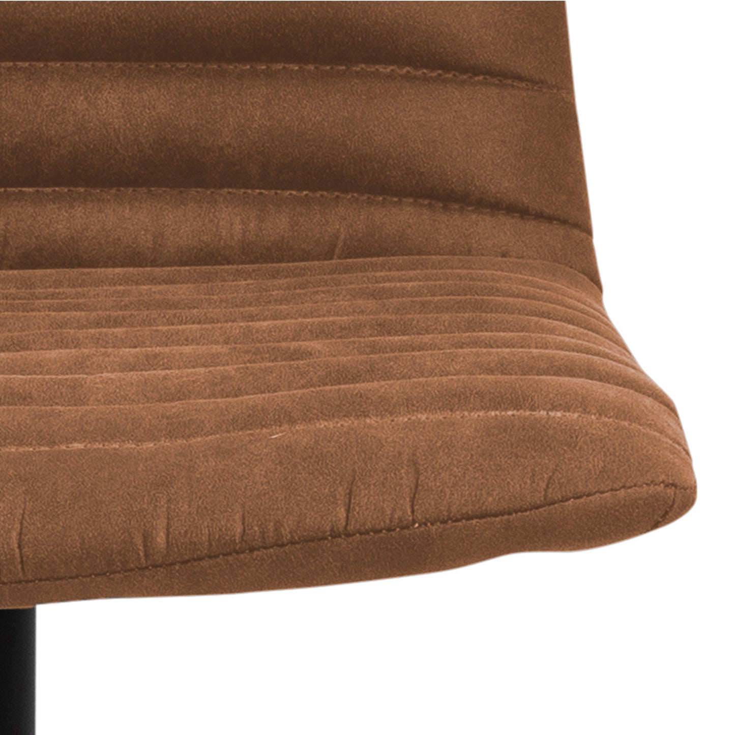 Kimmy Bar Stool with Brown Fabric in Set of 2