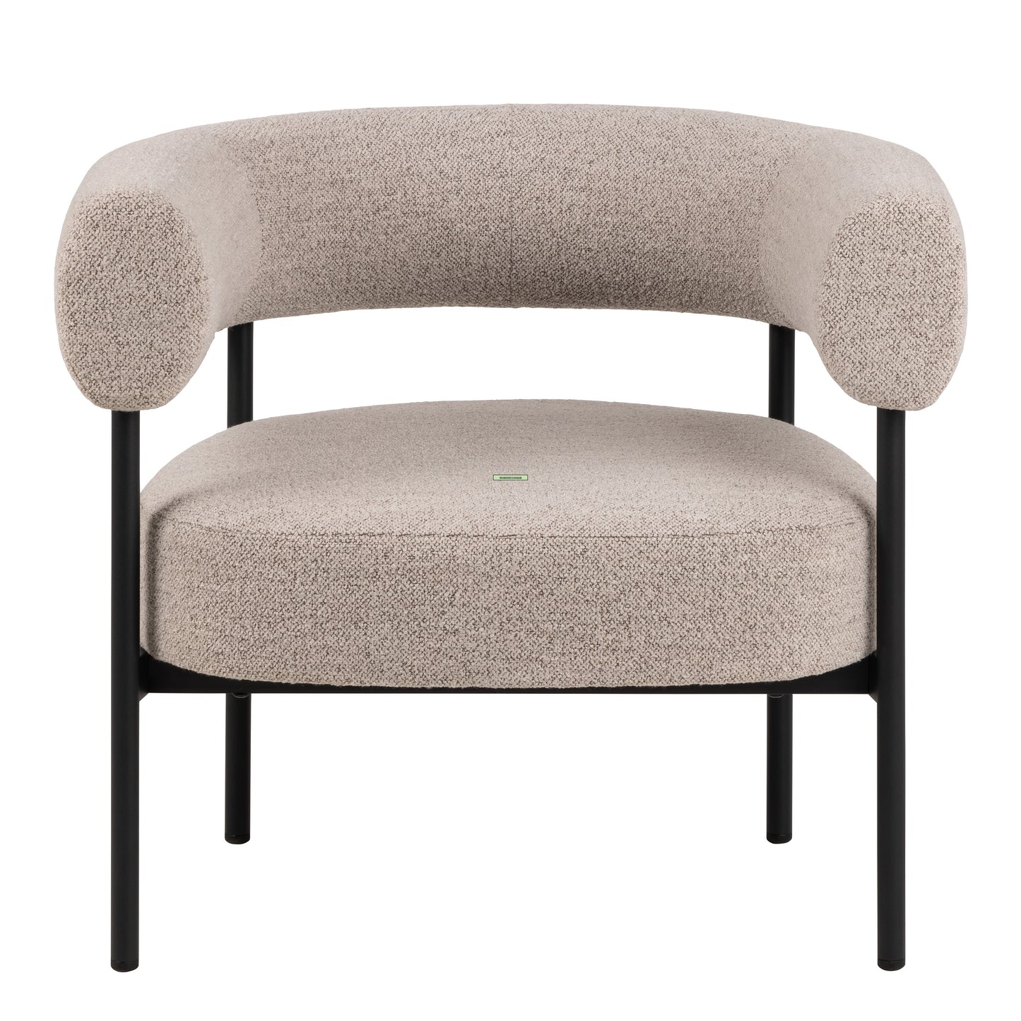 Oakfield Lounge Chair in Beige Bouclé with Black Legs