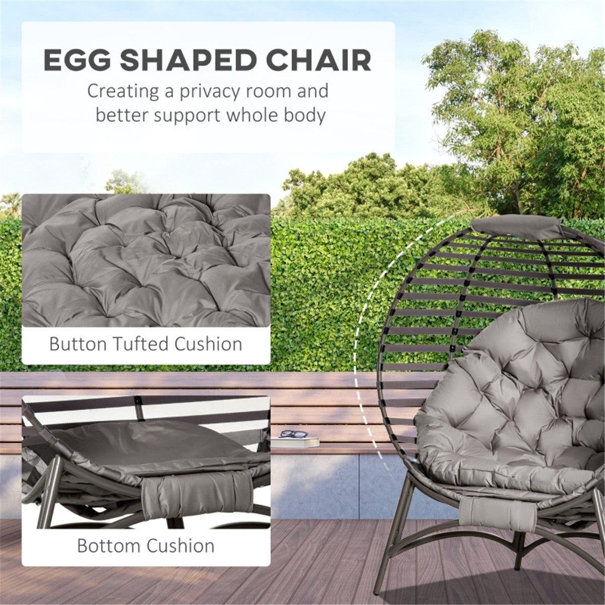 Round Modern Dome Folding Lounge Chairs / Garden Lounge Chair