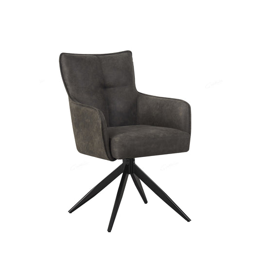 Vianni Dinning / Lounge Chair - Vintage Grey Suede - set of 2