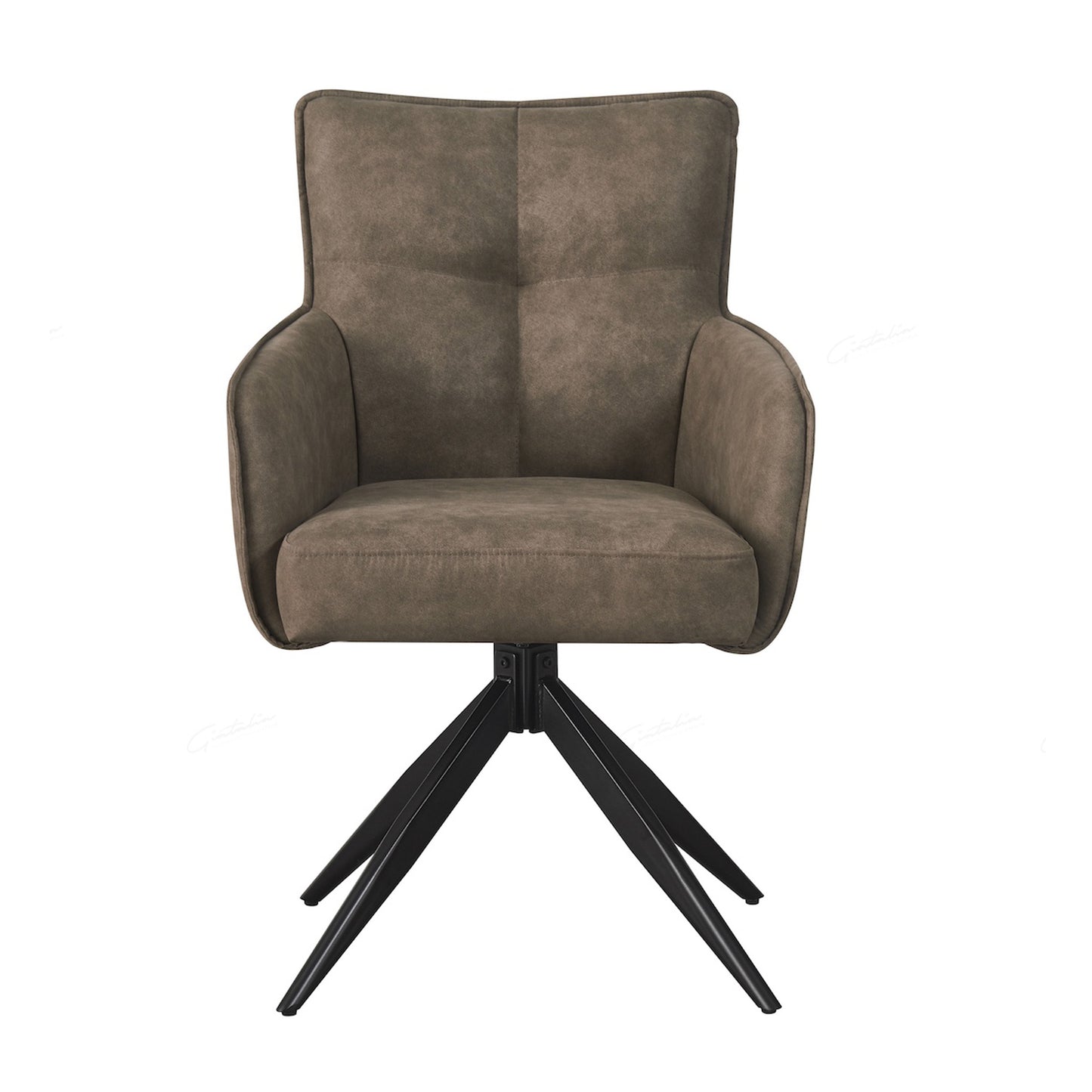 Vianni Dinning, Lounge Chair - Vintage Taupe Suede Set of 2