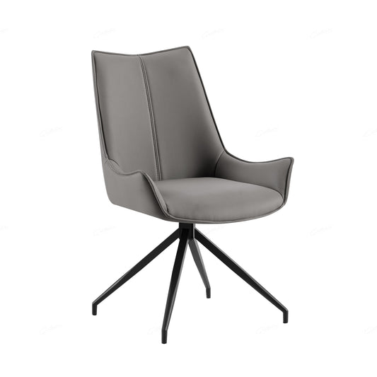 Grey Leather Dinning Chair 