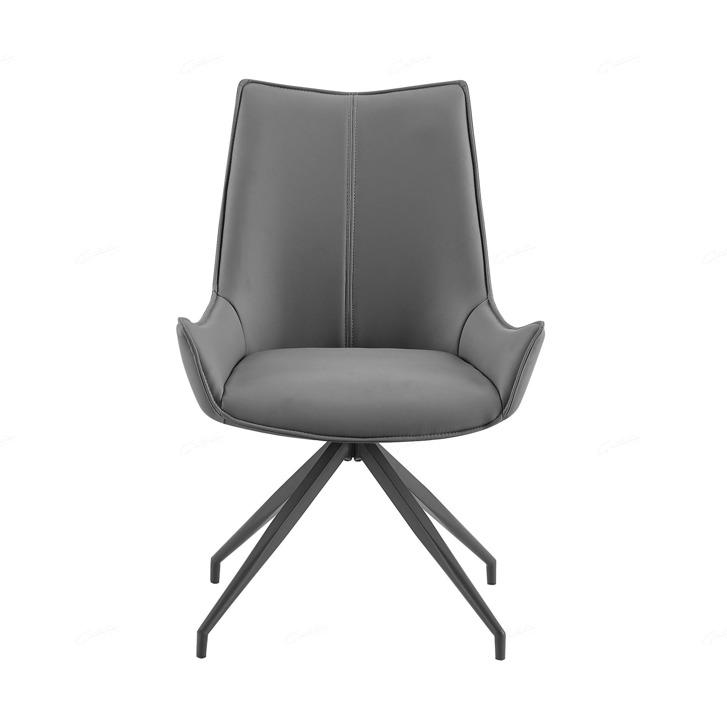 Zenith Chair - Grey PU - set of 2