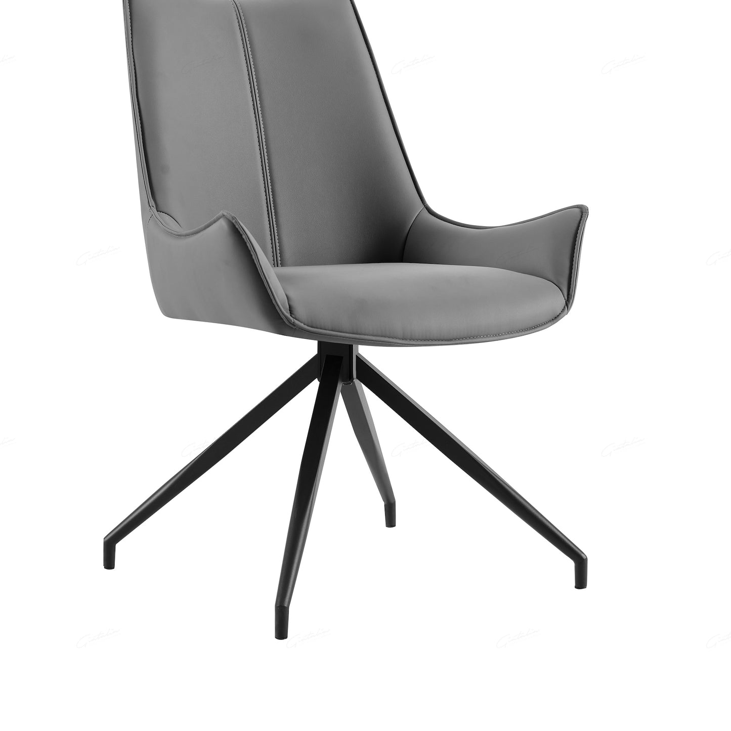 Zenith Chair - Grey PU - set of 2