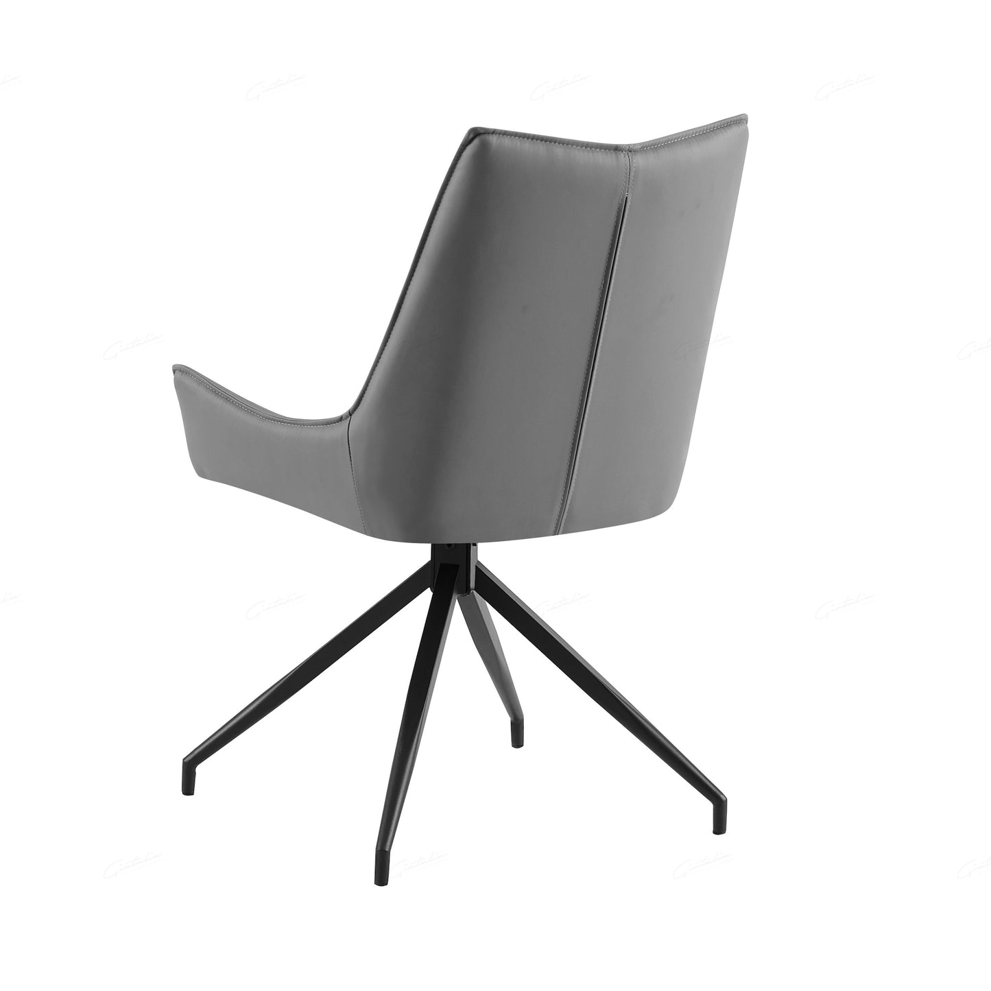 Zenith Chair - Grey PU - set of 2