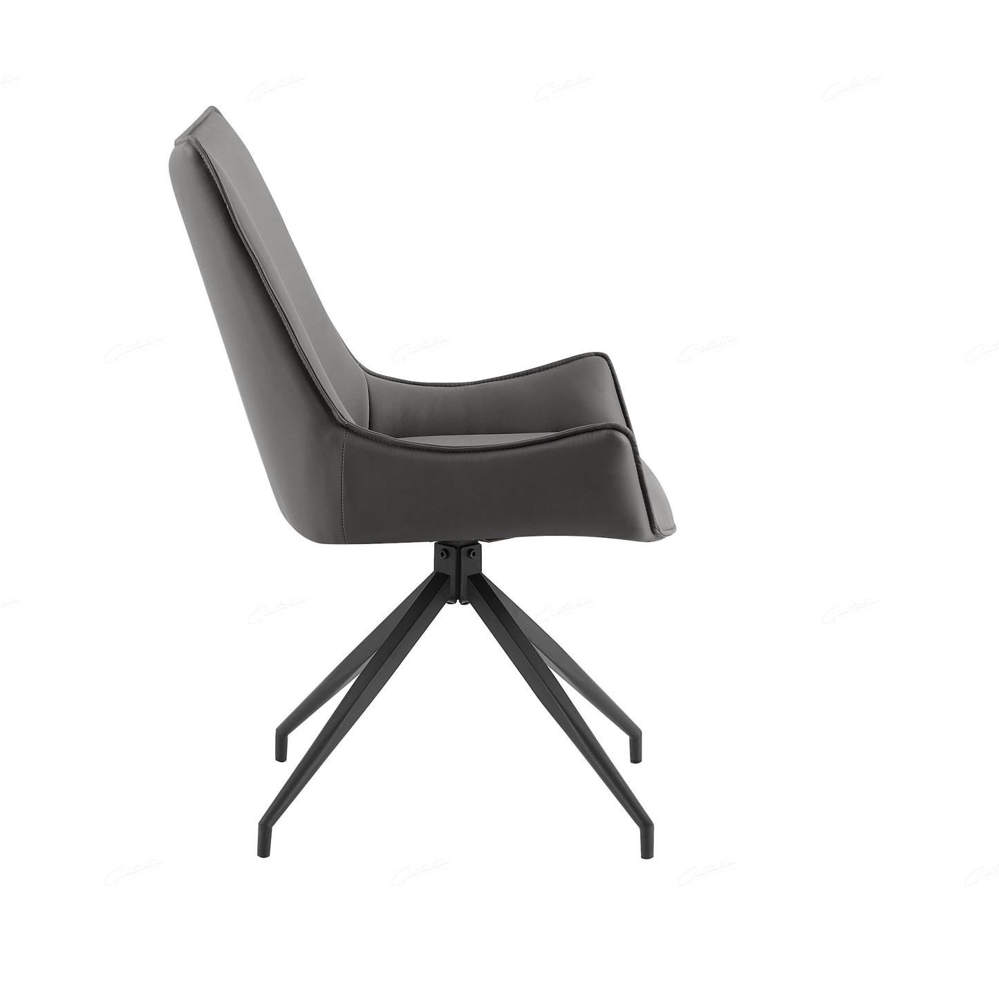 Zenith Chair - Grey PU - set of 2